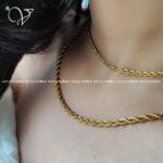 زنجیر طنابی استیل ظریف دخترانه کد 2658 - Image 6