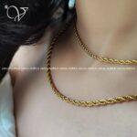 زنجیر طنابی استیل ظریف دخترانه کد 2658 - Image 3