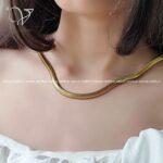 گردنبند ماری استیل طلایی دخترانه