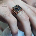 انگشتر مردانه طلاروس طرح آس - Image 5