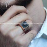 انگشتر طلاروس پسرانه طرح آس چهار برگ - Image 5