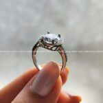 انگشتر تک نگین نقره زنانه سولیتر کد 2826 - Image 2