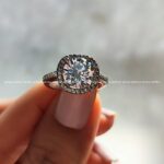 انگشتر تک نگین نقره زنانه سولیتر کد 2826 - Image 3