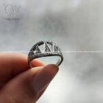 انگشتر نقره دخترانه طرح تاج کد 1700 - Image 2