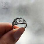 انگشتر نقره دخترانه طرح تاج کد 1700 - Image 4