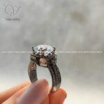 انگشتر تک نگین نقره کد 1671 - Image 2