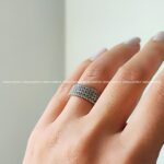 انگشتر نقره زنانه طرح جواهر کد 5110