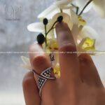 انگشتر نقره زنانه طرح جواهر ظریف کد 2852 - Image 4