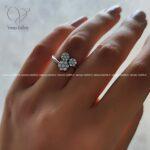 انگشتر نقره دخترانه مدل گل ( فلاور ) کد 2858 - Image 2