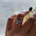 انگشتر نقره دخترانه مدل گل ( فلاور ) کد 2858