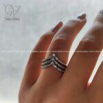 انگشتر نقره جواهری دخترانه مدل تاج کد  2879 - Image 2