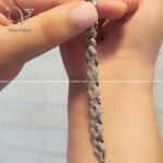 دستبند نقره دخترانه مدل کارتیه نگین دار - Image 2