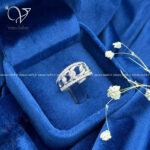 انگشتر نقره زنانه طرح جواهر مدل کارتیه کد 2897 - Image 2