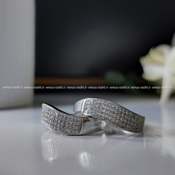 حلقه ست نقره طرح جواهر - Image 1