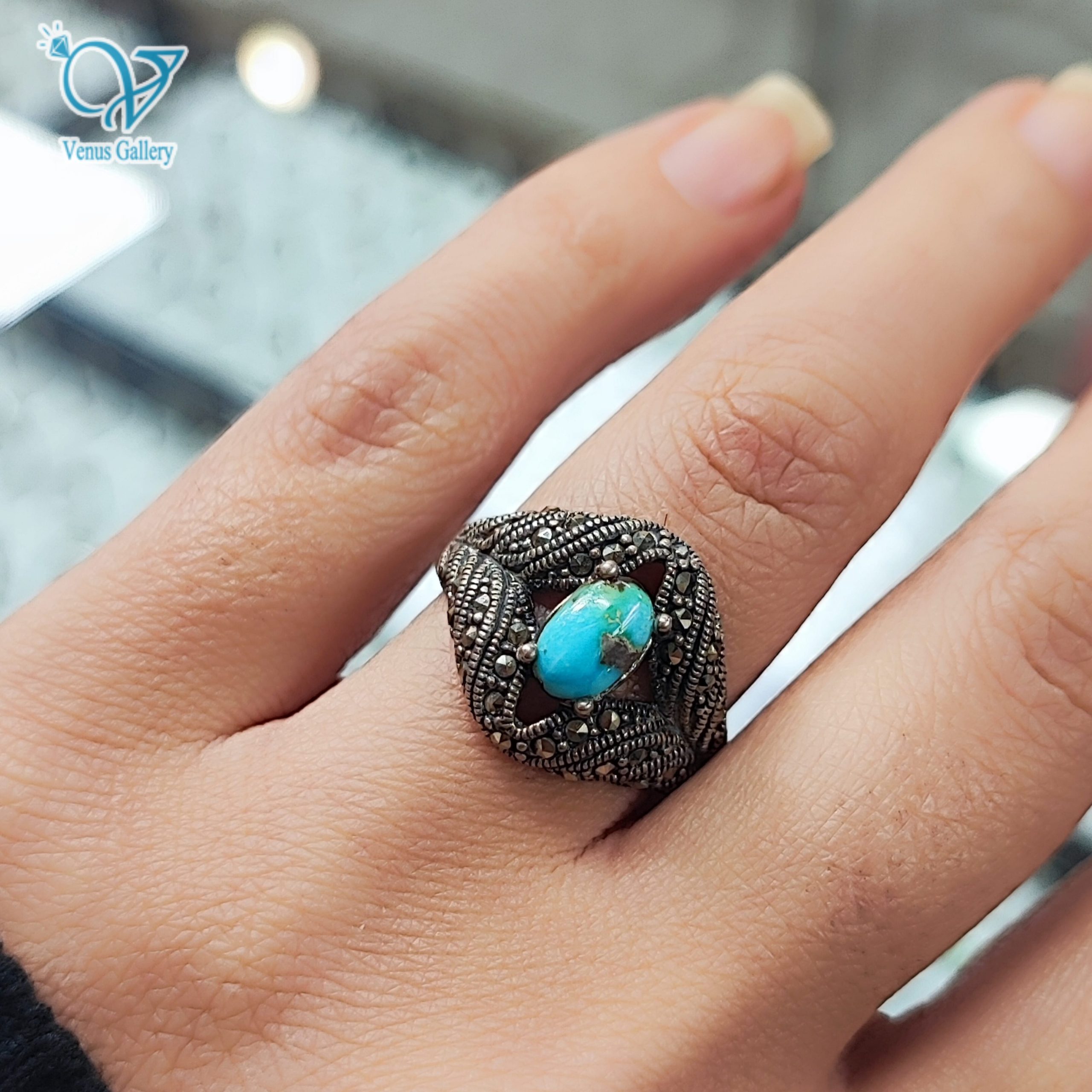 InShot_۲۰۲۴۰۱۰۶_۱۳۴۳۰۹۲۳۲-min-scaled-1.jpg انگشتر نقره زنانه سنگ فیروزه اصل کد 3434 - Image 1