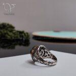 انگشتر نقره مردانه سنگ عقیق سبز کد 2441 - Image 3