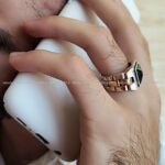 انگشتر نقره مردانه مدل رولکس کد 3023 - Image 4