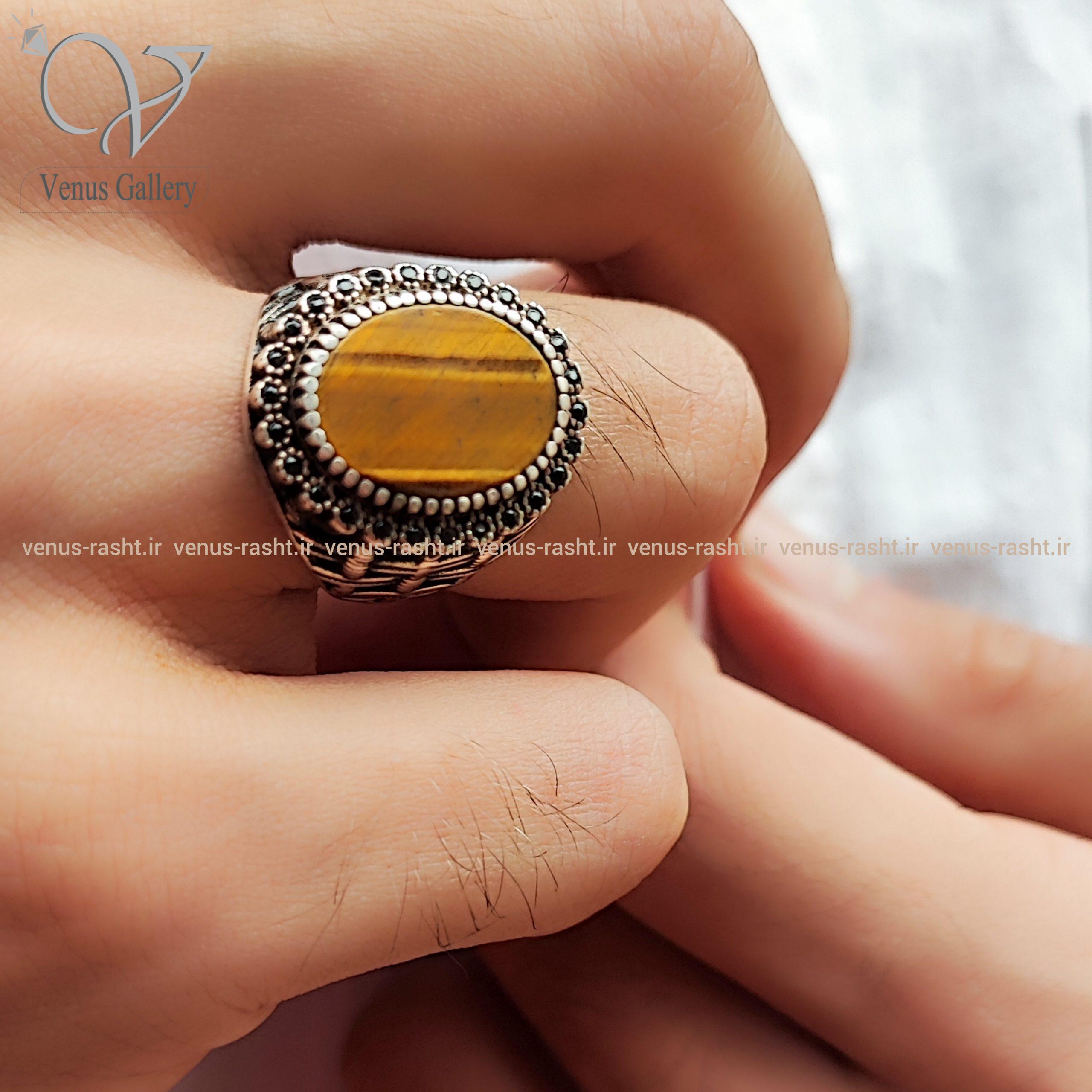 InShot_۲۰۲۴۰۱۱۴_۰۳۳۶۰۹۲۰۵-scaled-1.jpg انگشتر نقره مردانه ترک با سنگ چشم ببر کد 4630 - Image 1