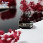 انگشتر نقره مردانه سنگ اونیکس نگین مارکازیت کد 4773 - Image 2
