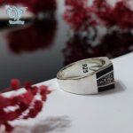 انگشتر نقره مردانه سنگ اونیکس نگین مارکازیت کد 4773 - Image 3