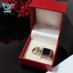 انگشتر نقره مردانه مدل رولکس بند ساعتی سنگ اونیکس کد 4781 - Image 3