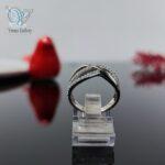 انگشتر نقره دخترانه ظریف طرح جواهر کد 3209 - Image 2