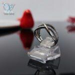 انگشتر نقره دخترانه ظریف طرح جواهر کد 3209
