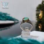 انگشتر نقره مردانه سنگ فیروزه نیشابور کد 2498 - Image 2