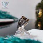 انگشتر نقره مردانه سنگ فیروزه نیشابور کد 2498 - Image 4