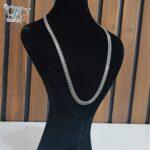 زنجیر نقره مردانه ایتالیایی سیاه قلم بافت کد 2683 - Image 4