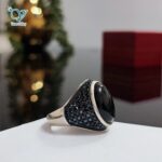 انگشترنقره مردانه سنگ اونیکس مشکی کد 5216 - Image 4