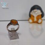 انگشتر نقره مردانه یاقوت زرد صنعتی کد 2835