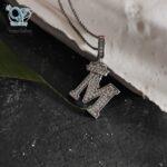 مدال ( پلاک) نقره حرف ام انگلیسی