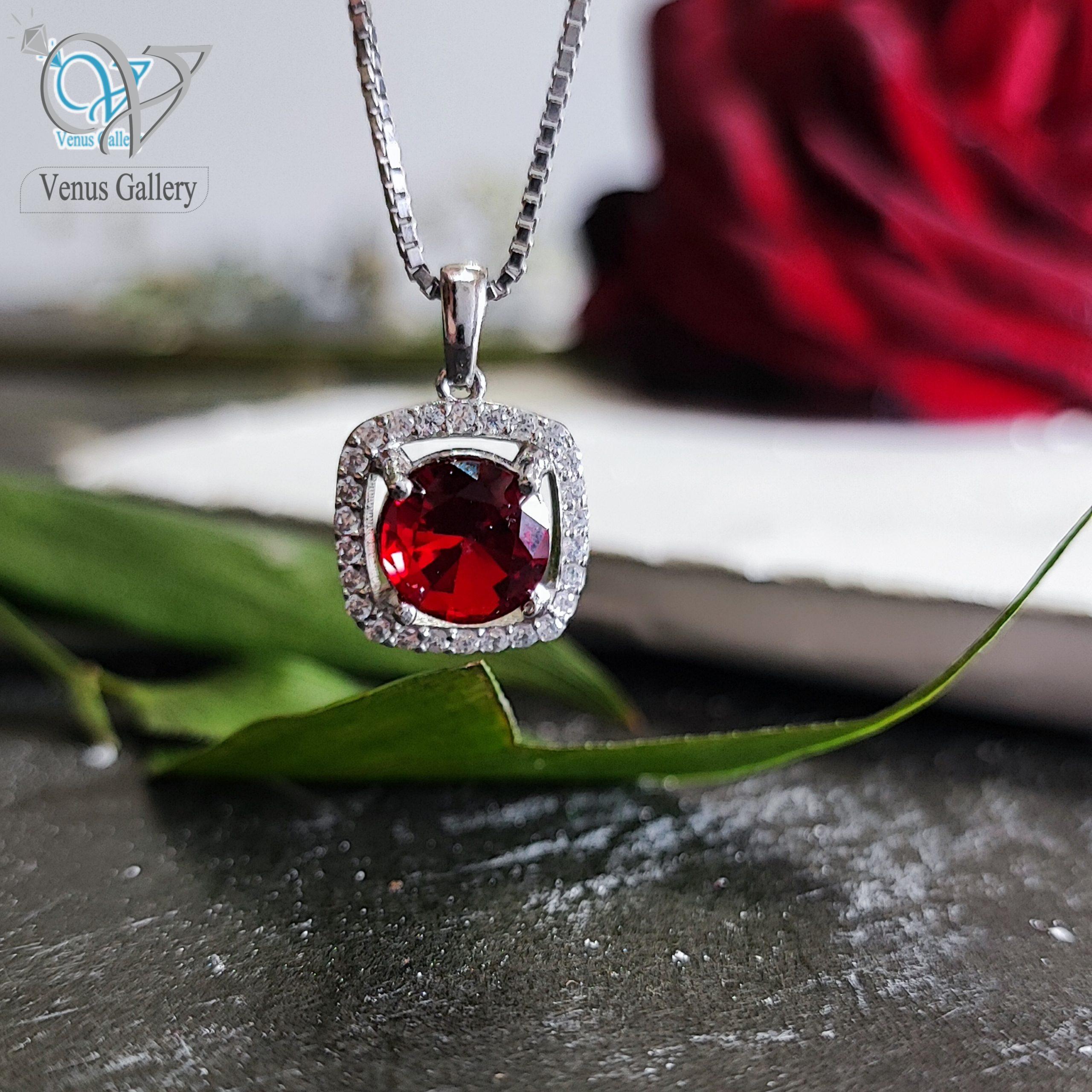 InShot_۲۰۲۴۰۱۳۱_۲۱۲۲۱۴۰۹۹-scaled-1.jpg گردنبند نقره زنانه نگین قرمز - Image 1