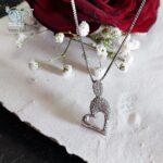 مدال نقره قلب نگین دار کد 2643 - Image 4