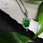 نیمست نقره زنانه نگین سبز - Image 2