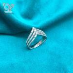 انگشتر نقره جواهری دخترانه مدل تاج کد  2879 - Image 3