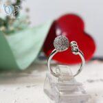 انگشتر نقره دخترانه مدل گوی کد 3025