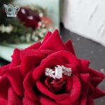 انگشتر تک نگین نقره نگین مارکیز نامزدی کد 3021 - Image 2