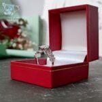 انگشتر تک نگین نقره نگین مارکیز نامزدی کد 3021 - Image 3