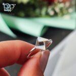 انگشتر نقره ظریف دخترونه نگین صدفی کد 3054 - Image 2