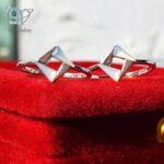 انگشتر نقره ظریف دخترونه نگین صدفی کد 3054