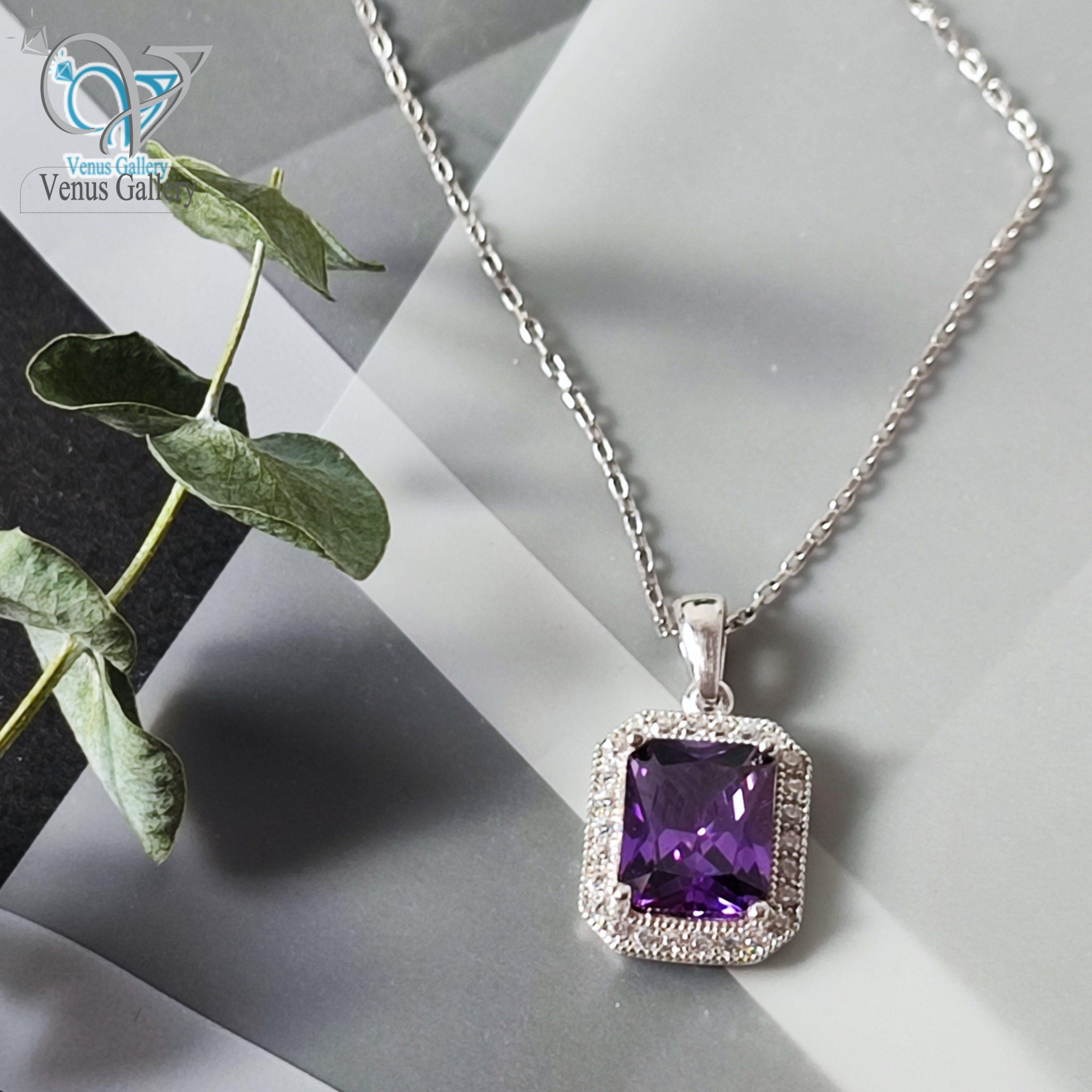 InShot_۲۰۲۴۰۲۱۴_۰۱۰۰۴۷۰۴۴-scaled-1.jpg مدال نقره نگین مستطیلی بنفش کد 3094 - Image 1