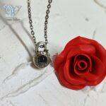 گردنبند نقره به صد زبان دنیا دوستت دارم مدل قفل و کلید کد 5511 - Image 3