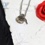 گردنبند نقره به صد زبان دنیا دوستت دارم مدل قفل و کلید کد 5511 - Image 4