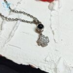 گردنبند نقره به صد زبان دنیا دوستت دارم طرح گل شبدر - Image 2