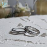 حلقه ست نقره طرح طلا سفید کد 5884 - Image 4