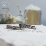 حلقه ست نقره طرح طلا