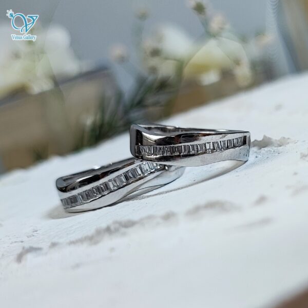 حلقه ست نقره طرح طلا کد 8599 - Image 1