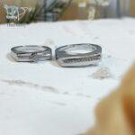 حلقه ست نقره نگین دار طرح طلا سفید - Image 2